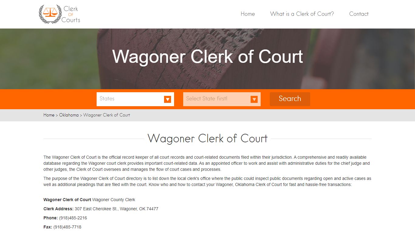 Find Your Wagoner County Clerk of Courts in OK - clerk-of-courts.com